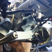 Front Suspension beam etc removed, shotblasted and components powder coated