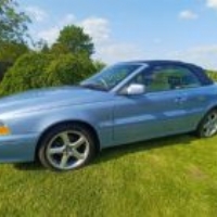 Denim blue with blue convertible roof